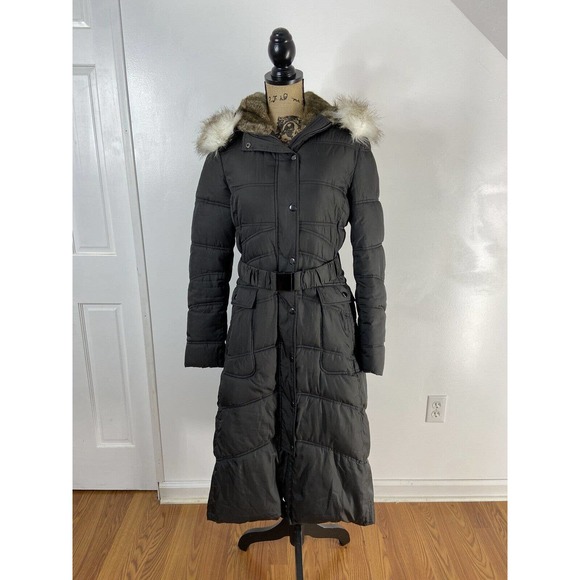 Victoria's Secret Jackets & Blazers - Victorias Secret Brown Duffel Puffer Belted Trench Coat Womens Medium 2-Way Zip